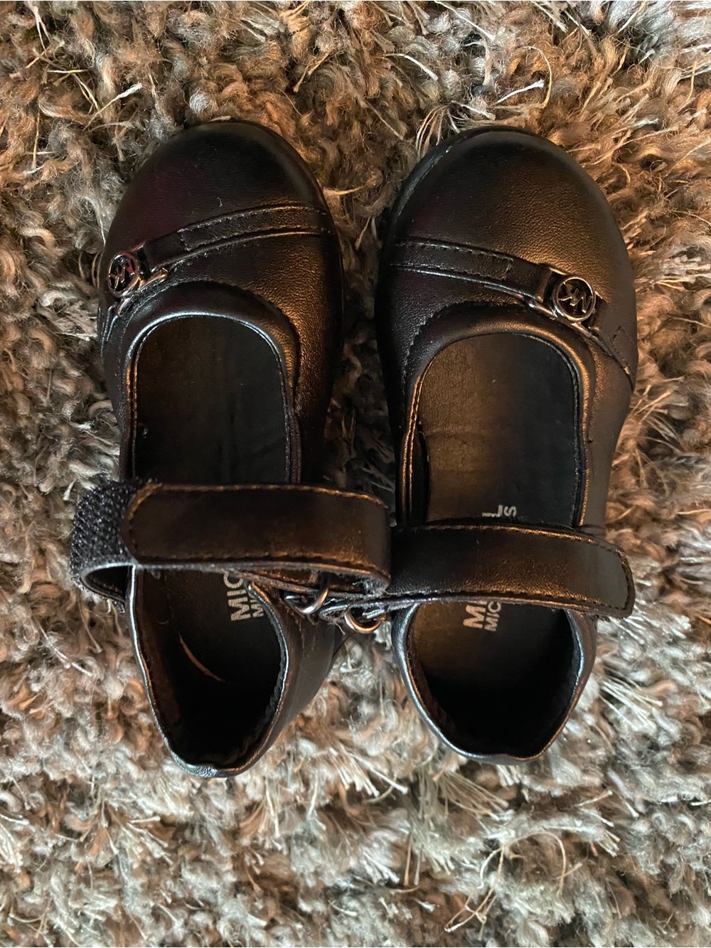 Michael Kors Little Girls Black Mary Jane Strap Shoes